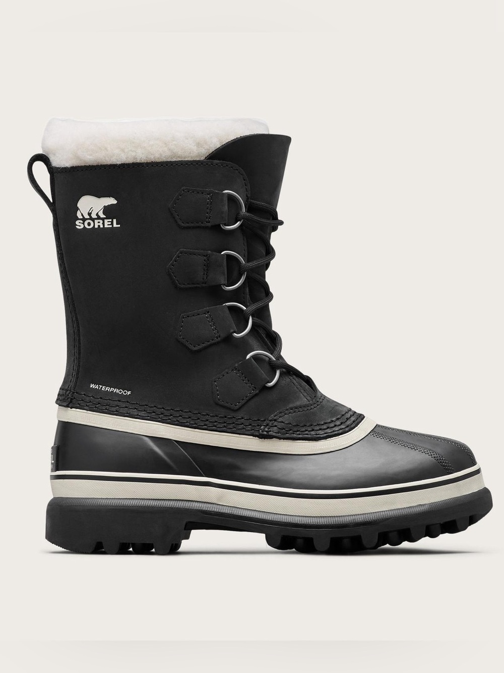 Sorel Caribou Women’s Winter Boot Waterproof Insulated Black Stone Size 7.5